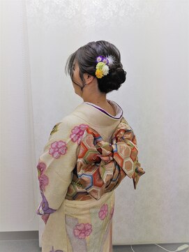 振袖着付けとヘアセット