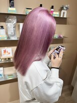 エン(eNN)&nbsp;ダブルカラー・パープルワインレッド・ケアブリーチ