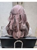 レイヤーカット×ピンクラベンダー×ローライト