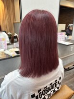 ニコ ヘアリラクゼーション(Nico hair relaxation)&nbsp;10代20代30代モーヴカラー×ナチュラル×切りっぱなし結べるボブ