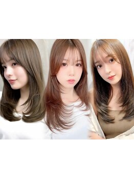 [Tr+カット+カラー\7480]ブリーチなしで叶う透明感カラーや染めるほど潤う髪質改善[イノアカラー][吉祥寺]