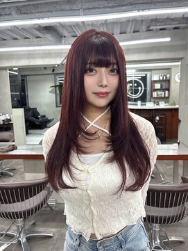 ニコ トウキョウ 渋谷(nico TOKYO) ワインレッド/チェリーレッド/レイヤーカット/ケアブリーチ/赤髪