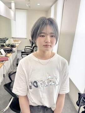 エルエスヘアー(LS HAIR) 【片山陽基】似合わせショート×ブリーチニュアンスグレージュ