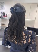 ヘアセット/ヘアアレンジ/ハーフアップ/結婚式ヘア