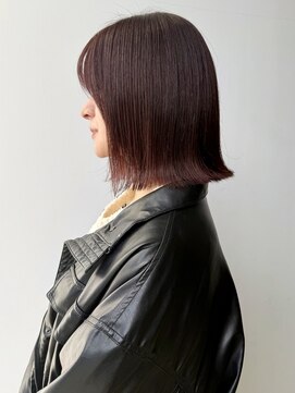 ロックス バイ マグ 松本(rocks BY MAG) 暖色カラー◎ピンクブラウンブリーチなしボブ艶髪美髪