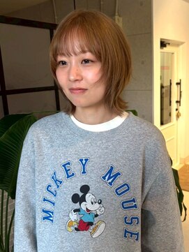 アンニュ(annuy) ブリーチ ダブルカラー ペールベージュ ハッシュカット 髪質改善