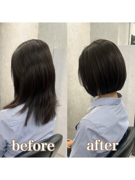 ヘアサロン ドットプラス 町田店(dot. plus) ミルクティーブロンド/ダークブルー/デジタルパーマ/町田
