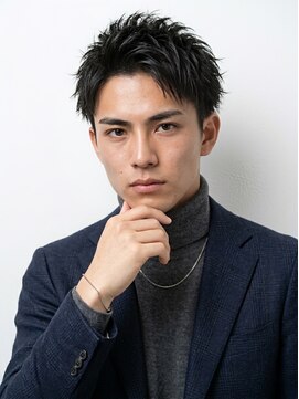 バーシャミ 博多(Baciami) 「メンズカット×アップバング×ツーブロック×ビジネスヘア」