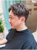 くせ毛風パーマ×ツーセクションショート