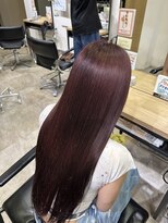 ダスティ 豊科駅前店(Dasty) ブリーチなしでできる深みのあるワインレッド