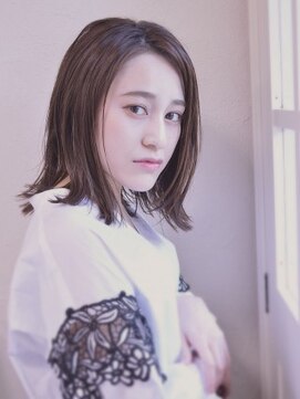 ナツヤ(NATSUYA) ストレートミディ 切りっぱなしボブ
