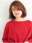重軽ウエーブで魅せる大人の色っぽふんわりミディアムスタイル☆