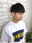 ショートレイヤー クセ毛風パーマ ソフトツーブロック　池袋