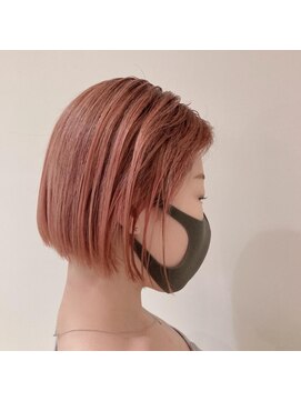 ネオヘアー 曳舟店(NEO Hair) ミニボブ×ペールピンク曳舟インナーカラーダブルカラー髪質改善