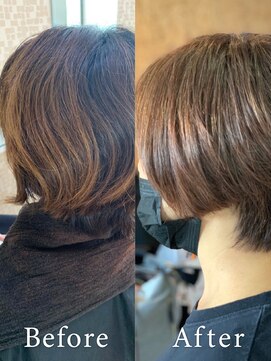 アークスヘアー ダークべージュ★スタイリング簡単♪大人小顔ハンサムショート