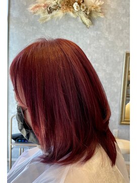 マレット(mullet.) ブリーチオンカラー（濃いめピンク）