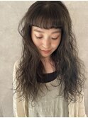 【藤沢/辻堂】オリーブベージュ/ロングパーマ/ニュアンス/オン眉