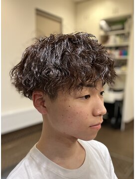 理容 うめむら 波巻きパーマ