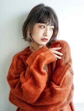 トクテ 吉祥寺(tokute) くびレイヤーエモージュ前髪モテベージュレイヤーミディ/吉祥寺