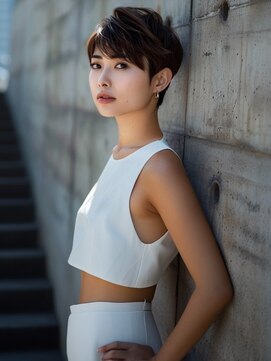 アルトリスト(Altruist Aging×HAIR&SPA) ☆イメチェンピンクベージュアンブレラカラー前髪クールショート