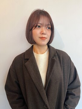 タロ(TALO) 【TALO】顎ラインボブとピンクベージュ