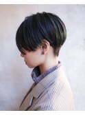 ハンサムマッシュ　丸い刈り上げ　マニッシュ　大人可愛い