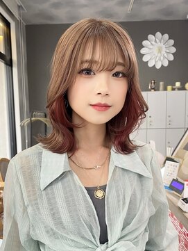 レド(LeDo) ミルクティーベージュ/インナーピンク【四日市/カラー】