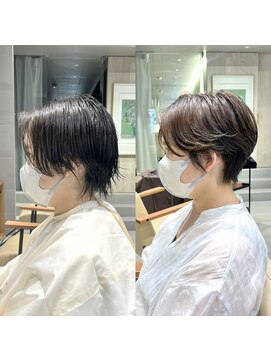 ハンサムショート パーマ 大人ショート