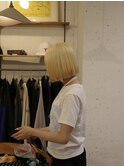 切りっぱなしボブ&ブロンド