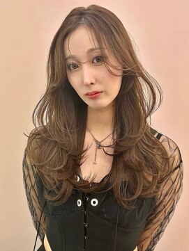 ロンドイディールバンダイ 新潟万代(Lond ideal) ハッシュカット×ブラウンベージュ