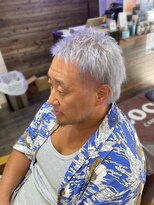 アオアクア 新越谷店(AO-AQUA)&nbsp;ケアブリーチ,ハイトーン,メンズカット,ホワイトカラー,ドライ