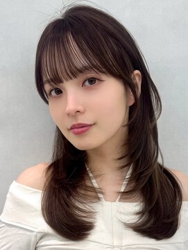 エジョン 八幡山店(Aejon) 八幡山レイヤーカット韓国ダブルカラー顔周り前髪カットボブ
