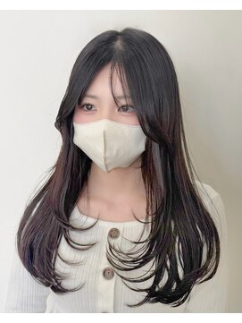 エトワールプラス 韓国風レイヤーカット 暗髪透明感カラー