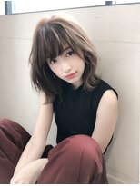 韓国ウルフヘア（耳かけ毛先パーマイメチェン）