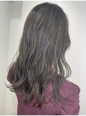 グレージュ_マロンベージュ Aラインボブ かきあげ