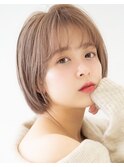ミルクティベージュショートボブ