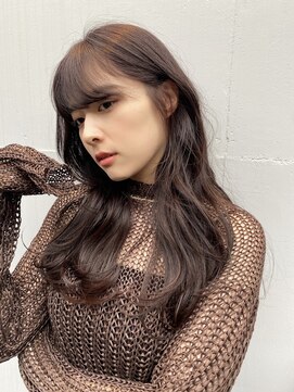 サンプラス(san+) 【マユコ】小顔ヘア韓国ヨシンモリ前髪顔まわりレイヤーカット