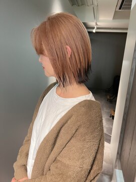 ポノ(po_no) ミルクティーベージュエンドカラー