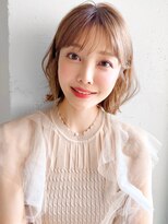 デザインカラー レイヤーカット ウェットヘア オリーブベージュ*