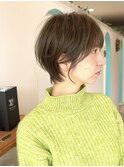 ショート/ショートボブ/オリーブベージュ/髪質改善