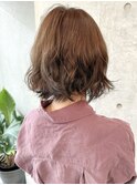＊ふわふわボブ大人女子可愛い前髪くるくるパーマボブ30代40代1