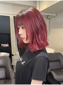 ミディアム/こなれミディ/赤髪/髪質改善