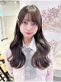 マロンベージュメルティカラーフェミニンロング_F10416