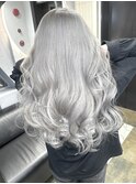 、シルバー　アッシュ　ダブルカラー
