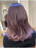 髪質改善＊くびレイヤーピンクベージュ＊美髪【Zina船橋】