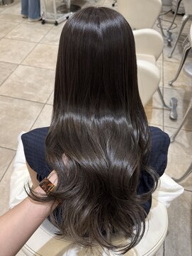 ザックラフィネ(ZACC raffine) 艶カラー/縮毛矯正/マロンベージュ/レイヤーカット/透明感