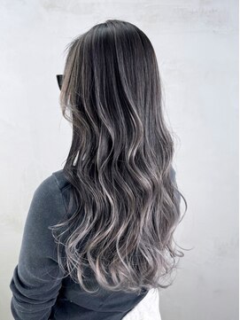 シオン(shion) ブリーチハイトーングレージュ韓国ヘアロング_ba545434