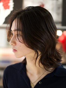 アンサー 渋谷(ANSWER) メンズミディアム　メンズボブ　毛流れスパイラル