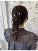 大人かわいいアレンジ ヘアセット 池袋 ヘアメイク