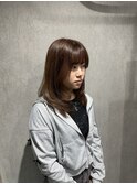 ベージュ/バレイヤージュ/ケアブリーチ/似合わせカット